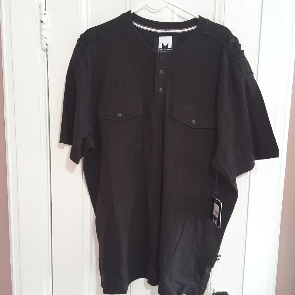 Men's Black Button-Up Shirt